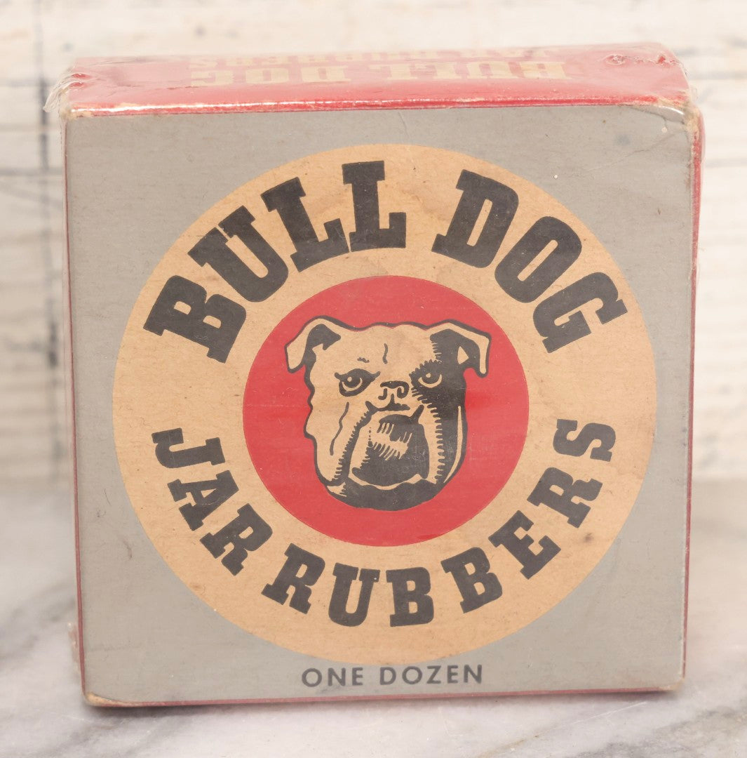 Lot 268 - Trio Of Vintage And Antique Advertising Boxes Including Bull Dog Jar Rubbers, Senate Havana Cigar, And Richard Hudnut “Three Flowers” Travelette Box