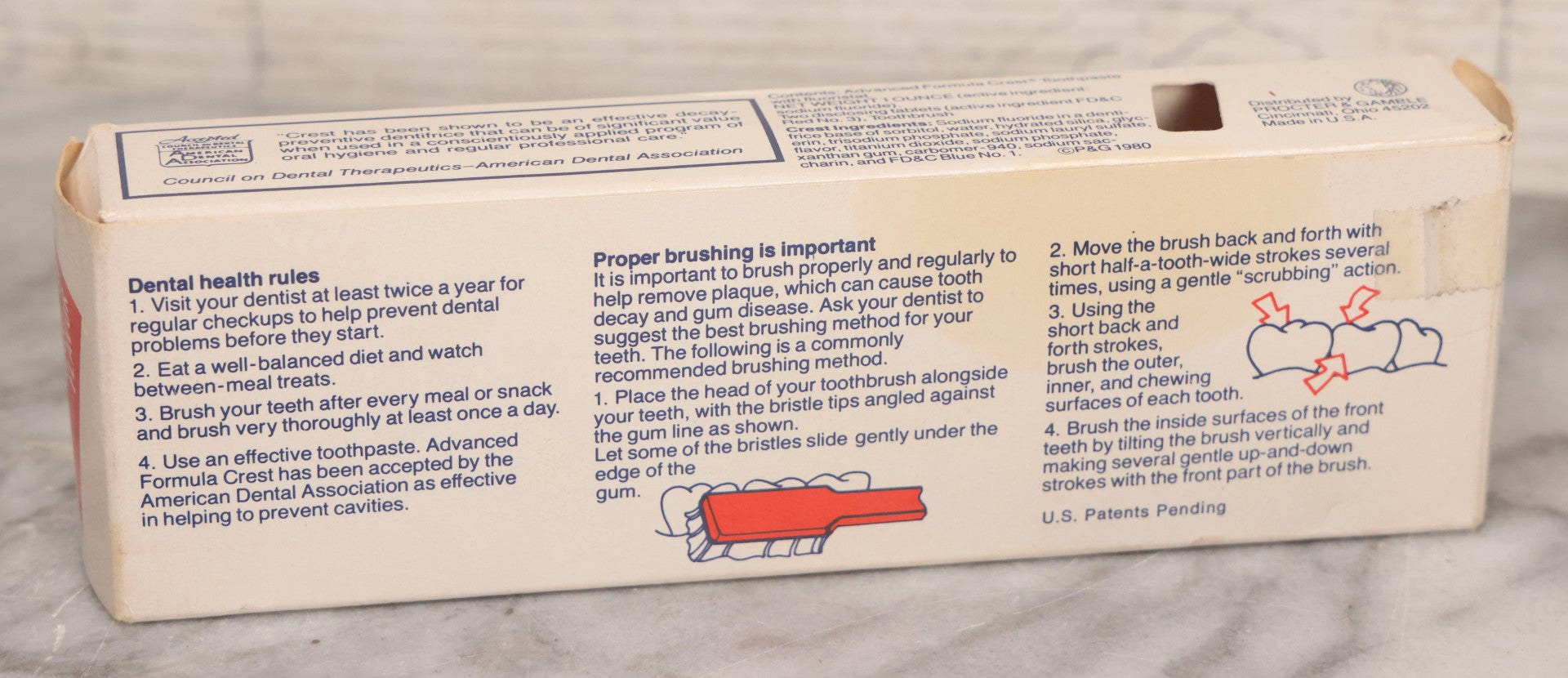 Lot 270 - Grouping Of Four Vintage Children's Advertising Pieces Including Carnival Straws Clown Box, Cra-O-Tec No. 116 Crayons, Popeye And Friends Amscan Drinking Cups, And "Fight The Cavity Creeps" Crest Toothbrush Box By Procter And Gamble