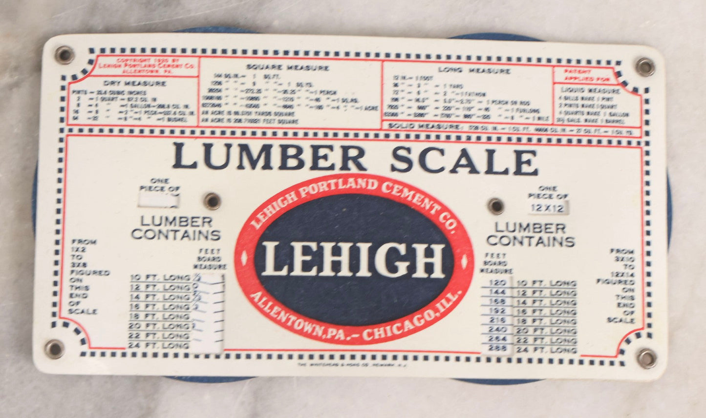 Lot 271 - Grouping Of Five Vintage Advertising Rulers, Thermometers, And Measuring Tools Including Breyers Ice Cream, Lehigh Portland Cement Co., Colgate's Fab, Railway Signal Association, And Conray Products Co. Inc. Navy Thermometer Fragment