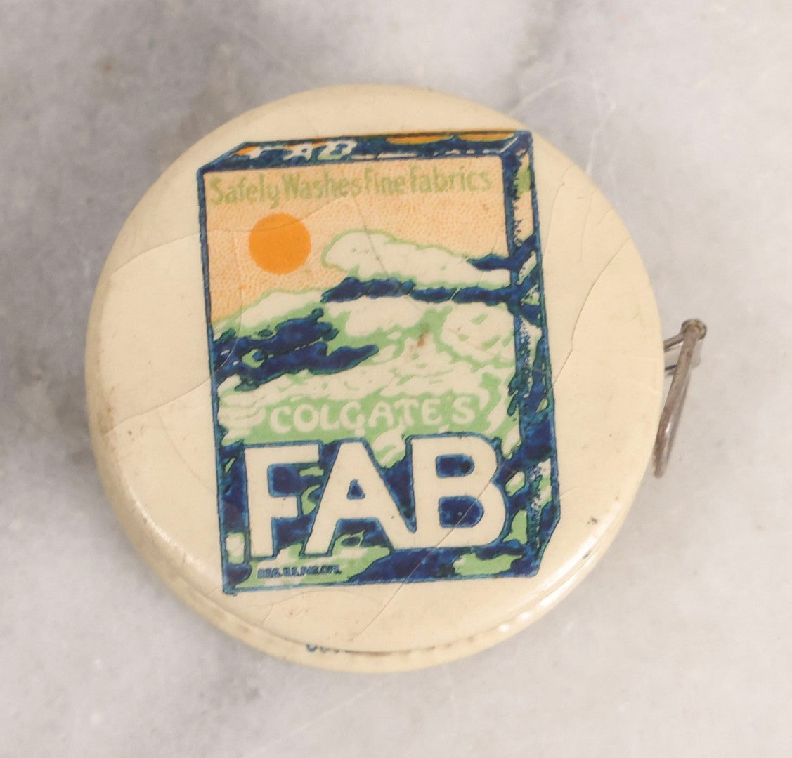 Lot 271 - Grouping Of Five Vintage Advertising Rulers, Thermometers, And Measuring Tools Including Breyers Ice Cream, Lehigh Portland Cement Co., Colgate's Fab, Railway Signal Association, And Conray Products Co. Inc. Navy Thermometer Fragment