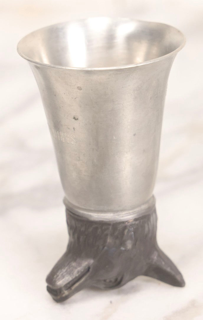 Lot 278 - Vintage Fox Hunt Toasting Cup With Fox Head Finial Marked Sardinia