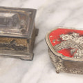 Lot 282 - Pair Of Vintage Metal Boxes Made In Japan Including Pennsylvania Landmarks Box By Bosselman & Co. And Peacock Design Box