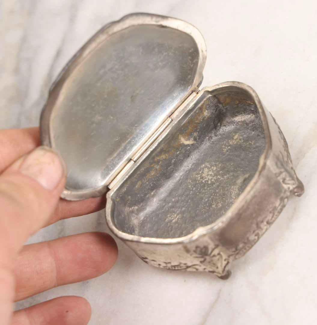 Lot 282 - Pair Of Vintage Metal Boxes Made In Japan Including Pennsylvania Landmarks Box By Bosselman & Co. And Peacock Design Box