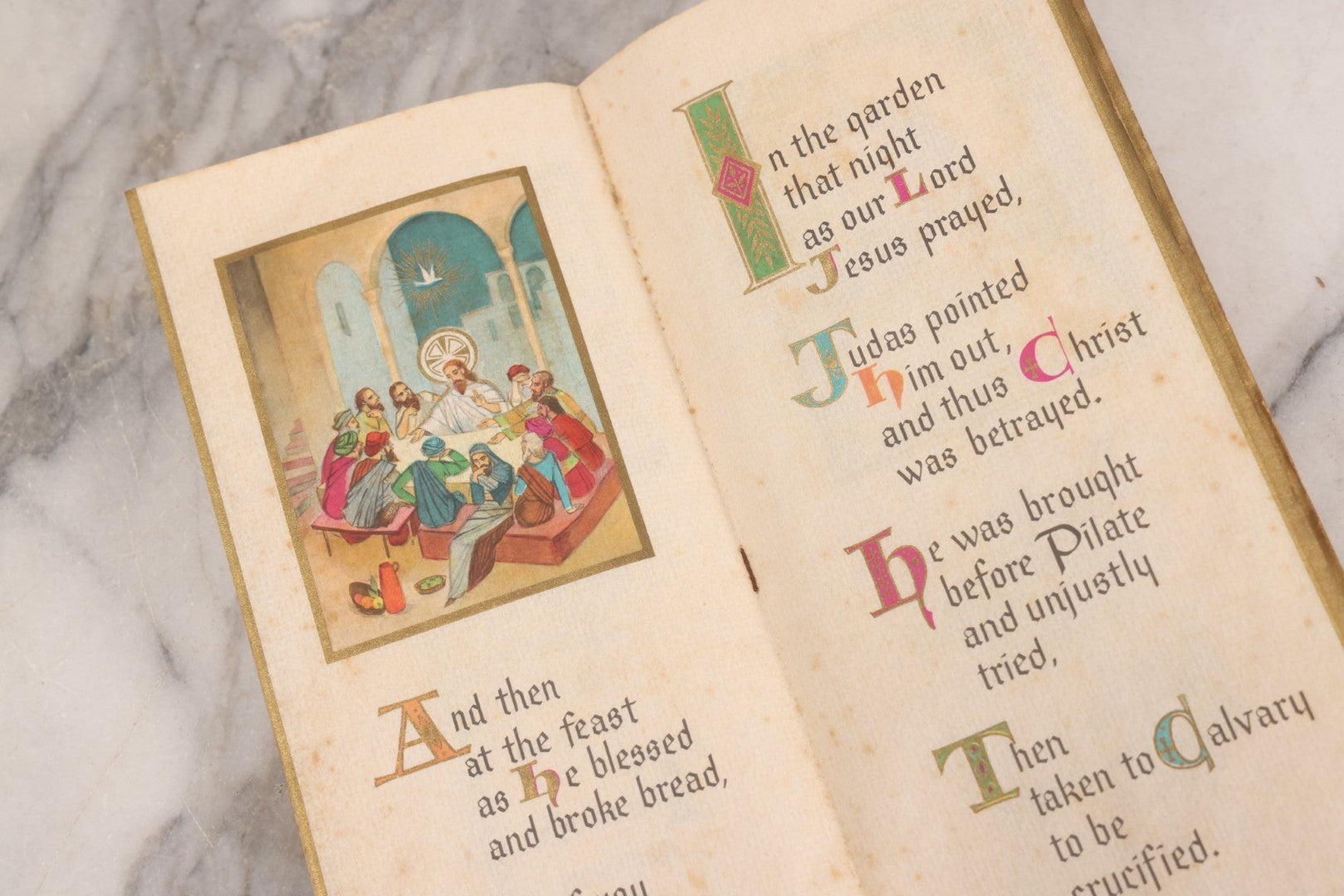 Lot 291 - Vintage Hallmark Greeting Card, "The Glorious Story Of Easter", Slim Jims Series, With Gilt Accents, Circa 1959