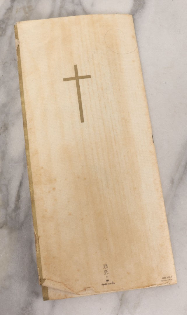 Lot 291 - Vintage Hallmark Greeting Card, "The Glorious Story Of Easter", Slim Jims Series, With Gilt Accents, Circa 1959