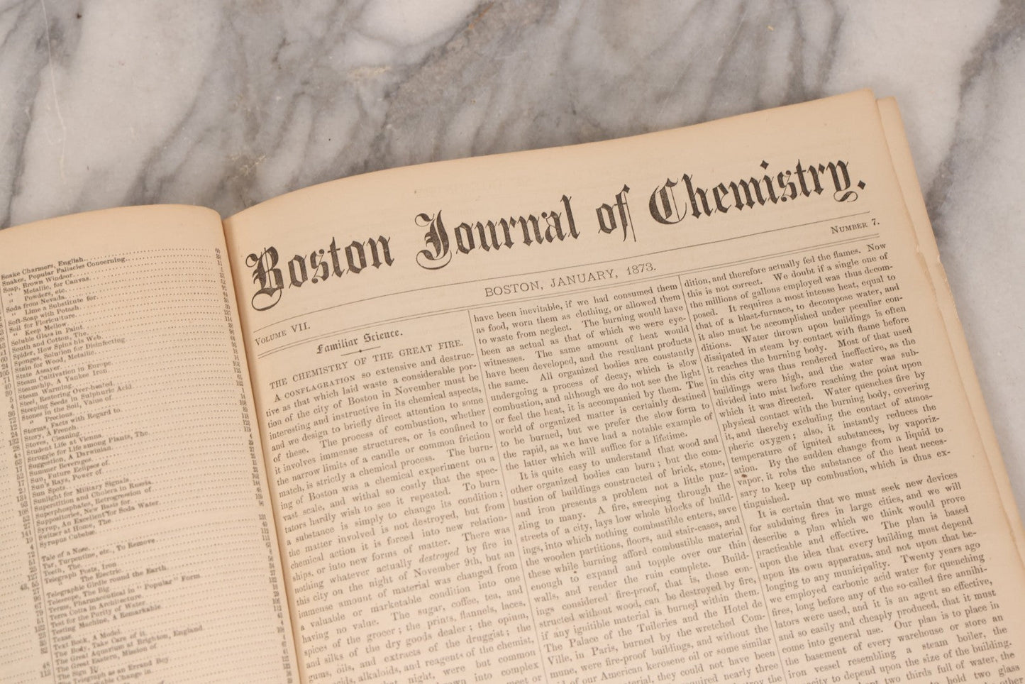 Lot 295 - Antique Bound Compendium "The Boston Journal Of Chemistry" Containing Issues From January 1873 To June 1874, Published By Billings, Clapp, And Company, Boston, Edited By James R. Nichols, M.D.