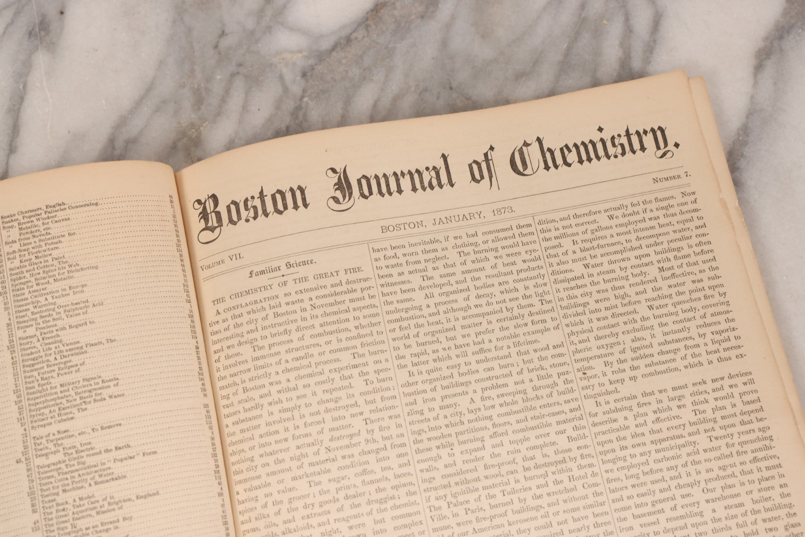 Lot 295 - Antique Bound Compendium "The Boston Journal Of Chemistry" Containing Issues From January 1873 To June 1874, Published By Billings, Clapp, And Company, Boston, Edited By James R. Nichols, M.D.