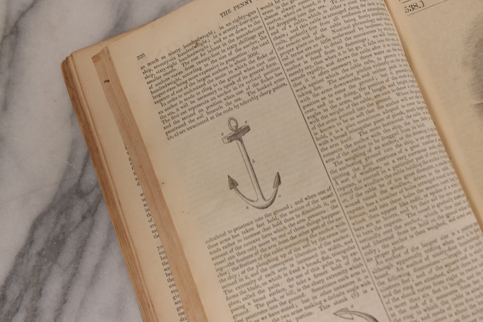 Lot 296 - Antique Bound Compendium "The Penny Magazine Of Society For The Diffusion Of Useful Knowledge" 1840, Published By Charles Knight & Co., London, With Marbled Cover Boards, Numerous Illustrations
