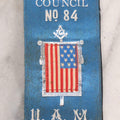 Lot 301 - Antique United American Mechanics U.A.M. Memorial Ribbon, America Council No. 84, Montville, Connecticut, With Masonic Symbols And American Flag, Circa Late 19th-Early 20th Century
