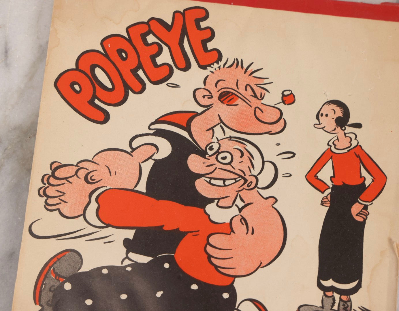 Lot 304 - Vintage Popeye And Friends Lined Notebook, King Features Syndicate Licensed School Tablet With Comic Strip Characters, Copyright 1929