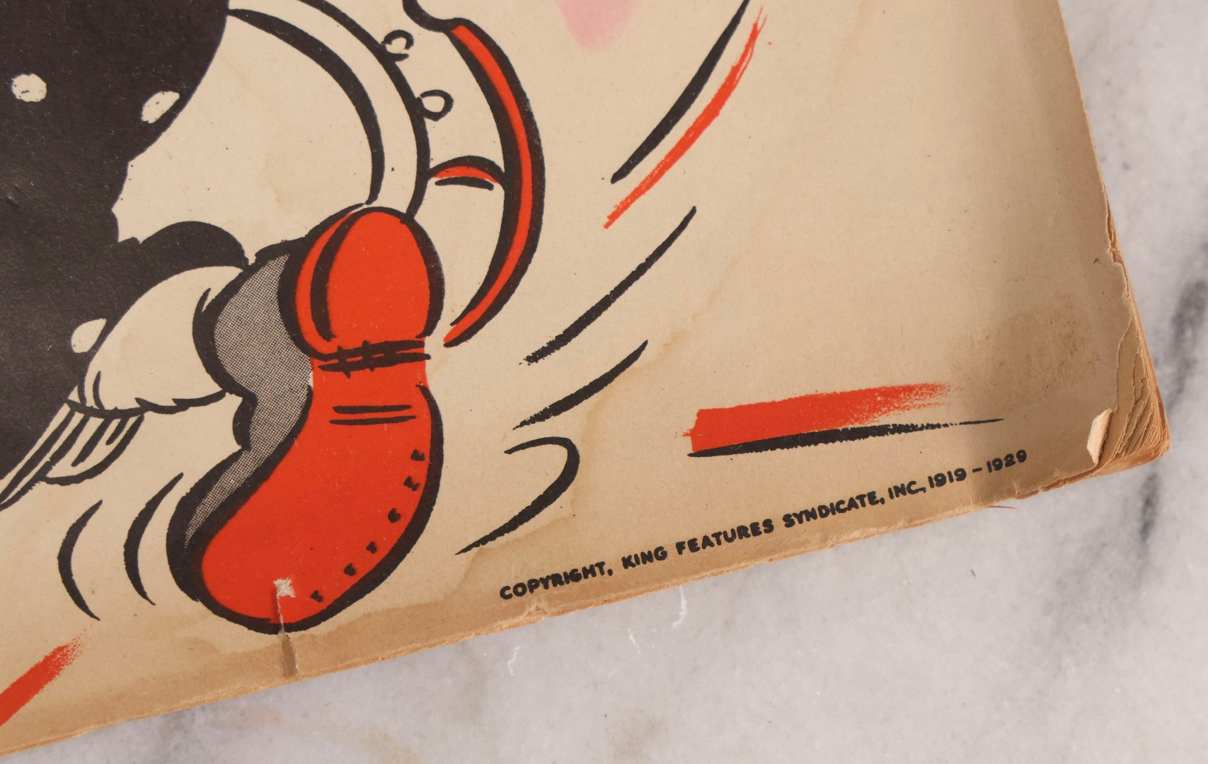 Lot 304 - Vintage Popeye And Friends Lined Notebook, King Features Syndicate Licensed School Tablet With Comic Strip Characters, Copyright 1929