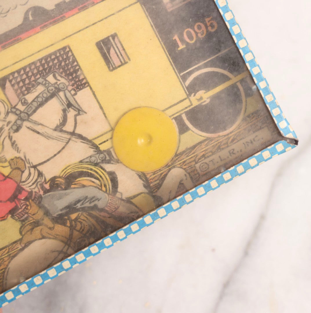 Lot 305 - Vintage The Lone Ranger Dexterity Game "Guarding Mail Train" No. 3, Lithographed Cardboard Tilt Maze Game With Metal Balls, Circa 1930s-1950s