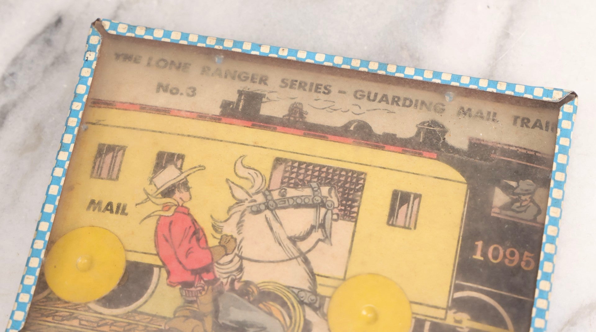 Lot 305 - Vintage The Lone Ranger Dexterity Game "Guarding Mail Train" No. 3, Lithographed Cardboard Tilt Maze Game With Metal Balls, Circa 1930s-1950s