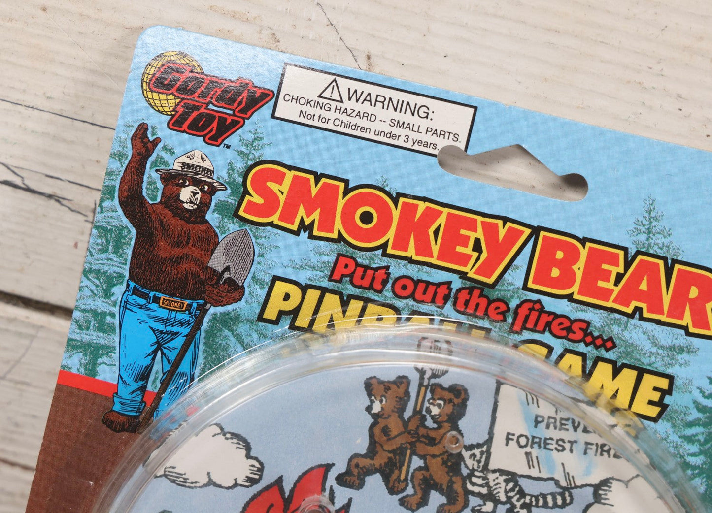 Lot 306 - Grouping Of Five Modern Smokey Bear Pinball Games, Licensed Forest Fire Prevention Educational Toys, Gordy International, Plainfield, New Jersey