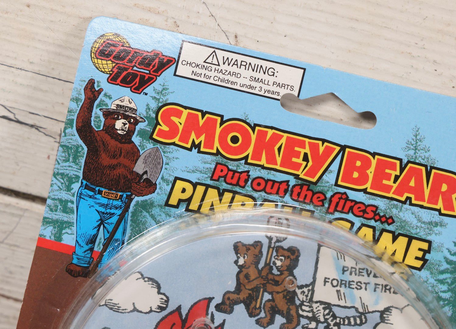 Lot 306 - Grouping Of Five Modern Smokey Bear Pinball Games, Licensed Forest Fire Prevention Educational Toys, Gordy International, Plainfield, New Jersey
