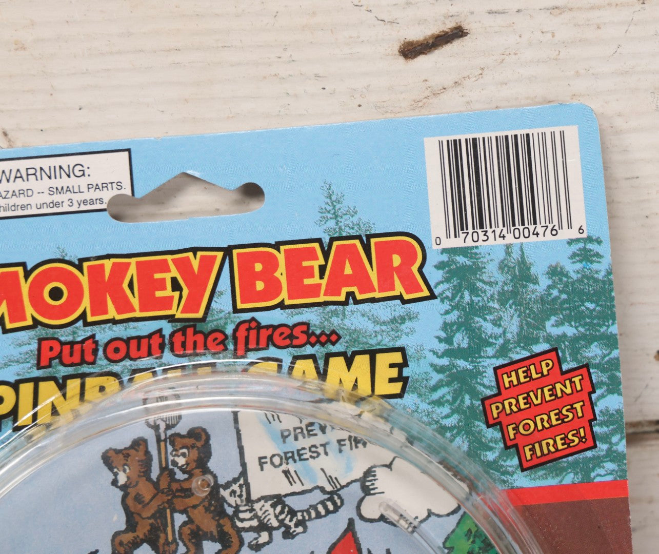 Lot 306 - Grouping Of Five Modern Smokey Bear Pinball Games, Licensed Forest Fire Prevention Educational Toys, Gordy International, Plainfield, New Jersey