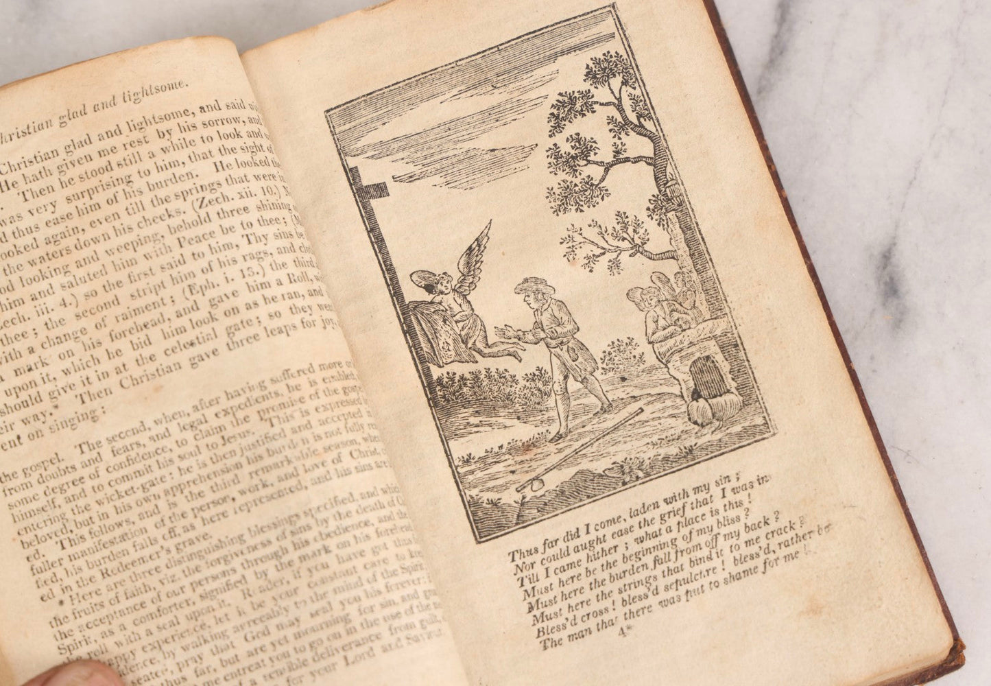 Lot 307 - "The Pilgrim's Progress From This World To, That Which Is To Come" Antique Illustrated Christian Allegory Book By John Bunyan, Published By Isaiah Thomas, Junior, Boston, Printed By E. Merriam & Co., 1817