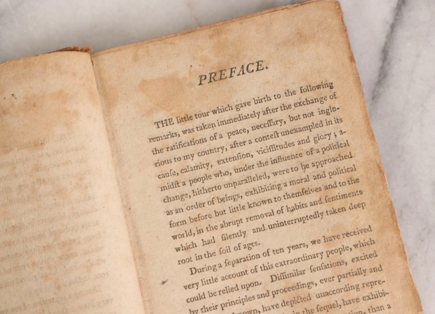 Lot 308 - "The Stranger In France: Or, A Tour From Devonshire To Paris" Antique Travel Book By John Carr, Esq., Printed For Isaiah Thomas, By William Fessenden, Brattleboro, Vermont, 1806, Note Back Cover Separated