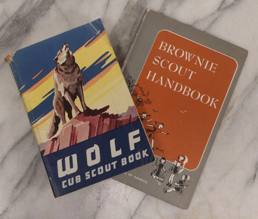 Lot 316 - Pair Of Vintage Scouting Handbooks Including "Wolf Cub Scout Book" 1960 And "Brownie Scout Handbook" 1955