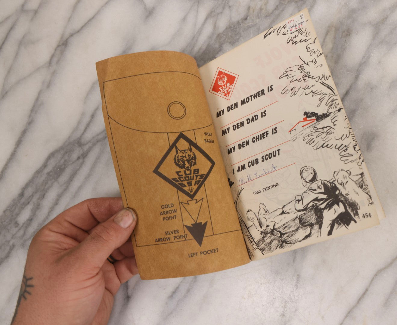 Lot 316 - Pair Of Vintage Scouting Handbooks Including "Wolf Cub Scout Book" 1960 And "Brownie Scout Handbook" 1955