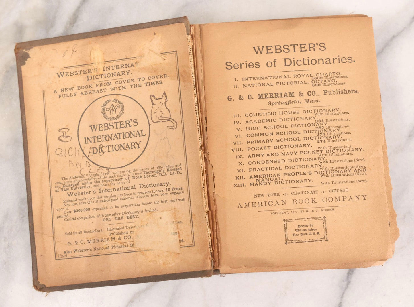 Lot 318 - Grouping Of Six Antique And Vintage Books Including Freemasonry Manual, Medical Text, Technical Manual, Dictionary, Biblical History, And Classic Literature, 1877-1951
