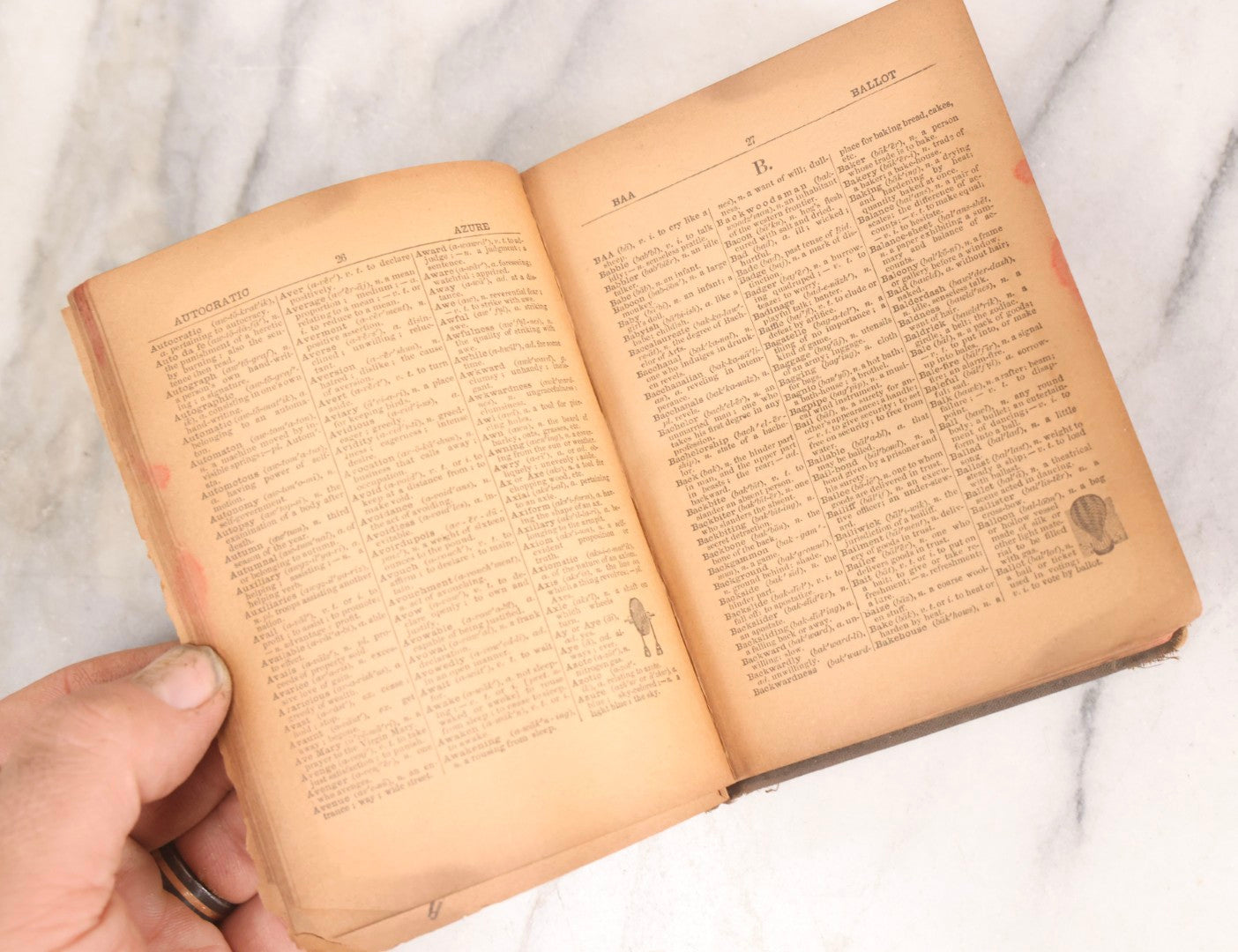 Lot 318 - Grouping Of Six Antique And Vintage Books Including Freemasonry Manual, Medical Text, Technical Manual, Dictionary, Biblical History, And Classic Literature, 1877-1951