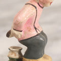 Lot 321 - Vintage Chalkware Novelty Figure Of Boy On Chamber Pot, Portuguese Title "Sempre Saiu" ("Always Leaves"), 2-3/4" H