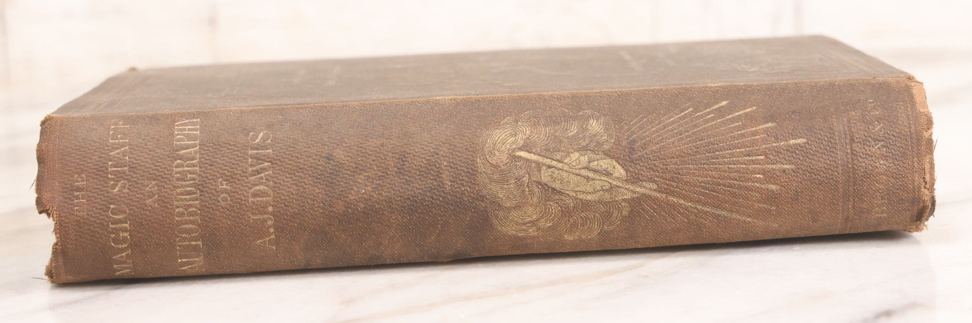 Lot 003 - "The Magic Staff; An Autobiography Of Andrew Jackson Davis" Antique Spiritualist Biography, Published By J.S. Brown & Co., New York, 1857