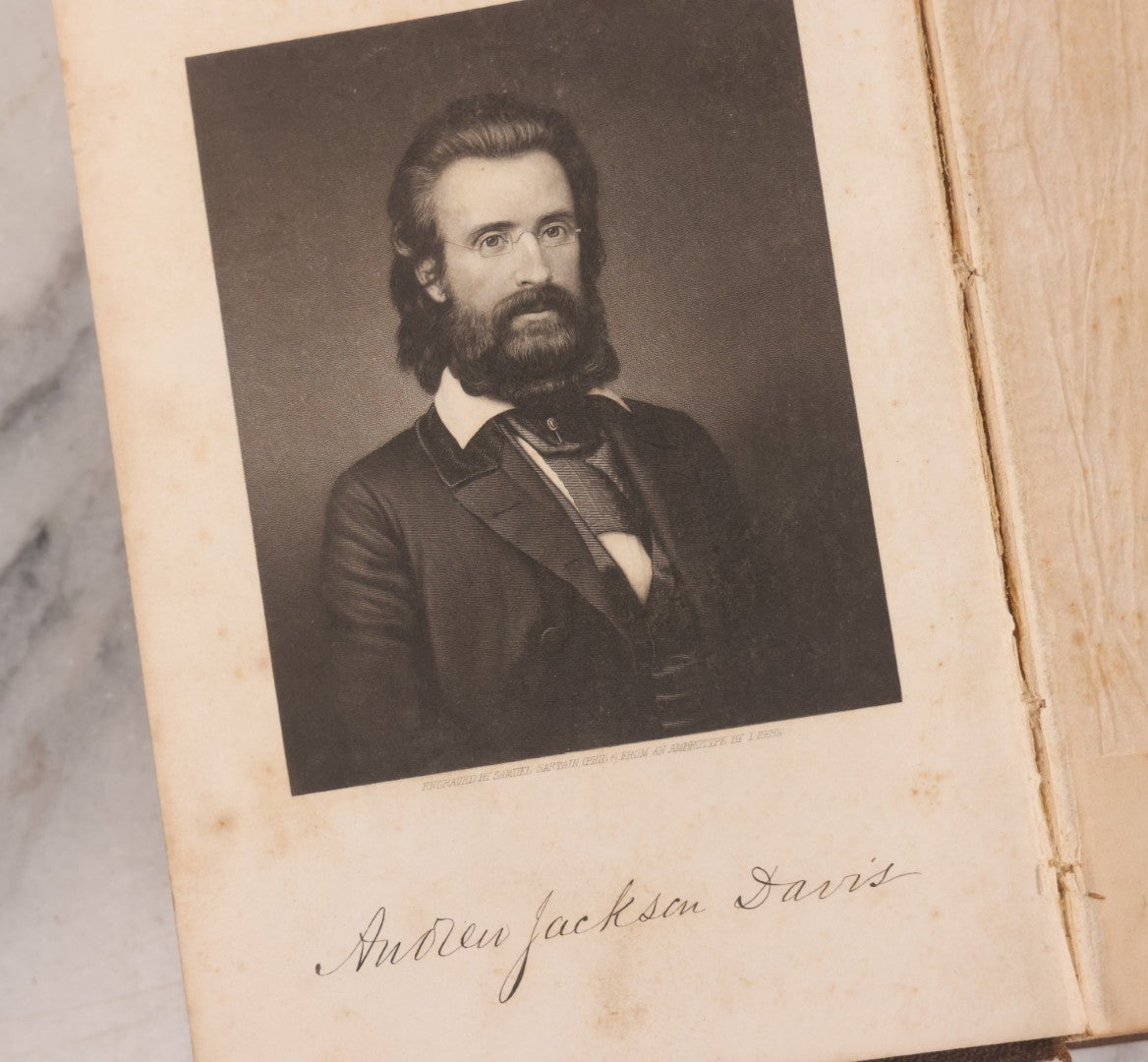 Lot 003 - "The Magic Staff; An Autobiography Of Andrew Jackson Davis" Antique Spiritualist Biography, Published By J.S. Brown & Co., New York, 1857