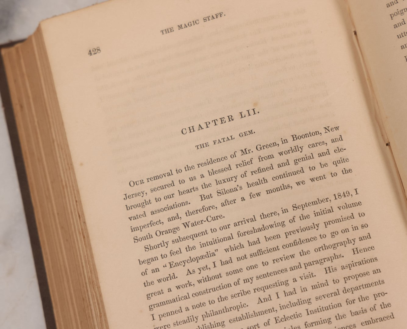 Lot 003 - "The Magic Staff; An Autobiography Of Andrew Jackson Davis" Antique Spiritualist Biography, Published By J.S. Brown & Co., New York, 1857