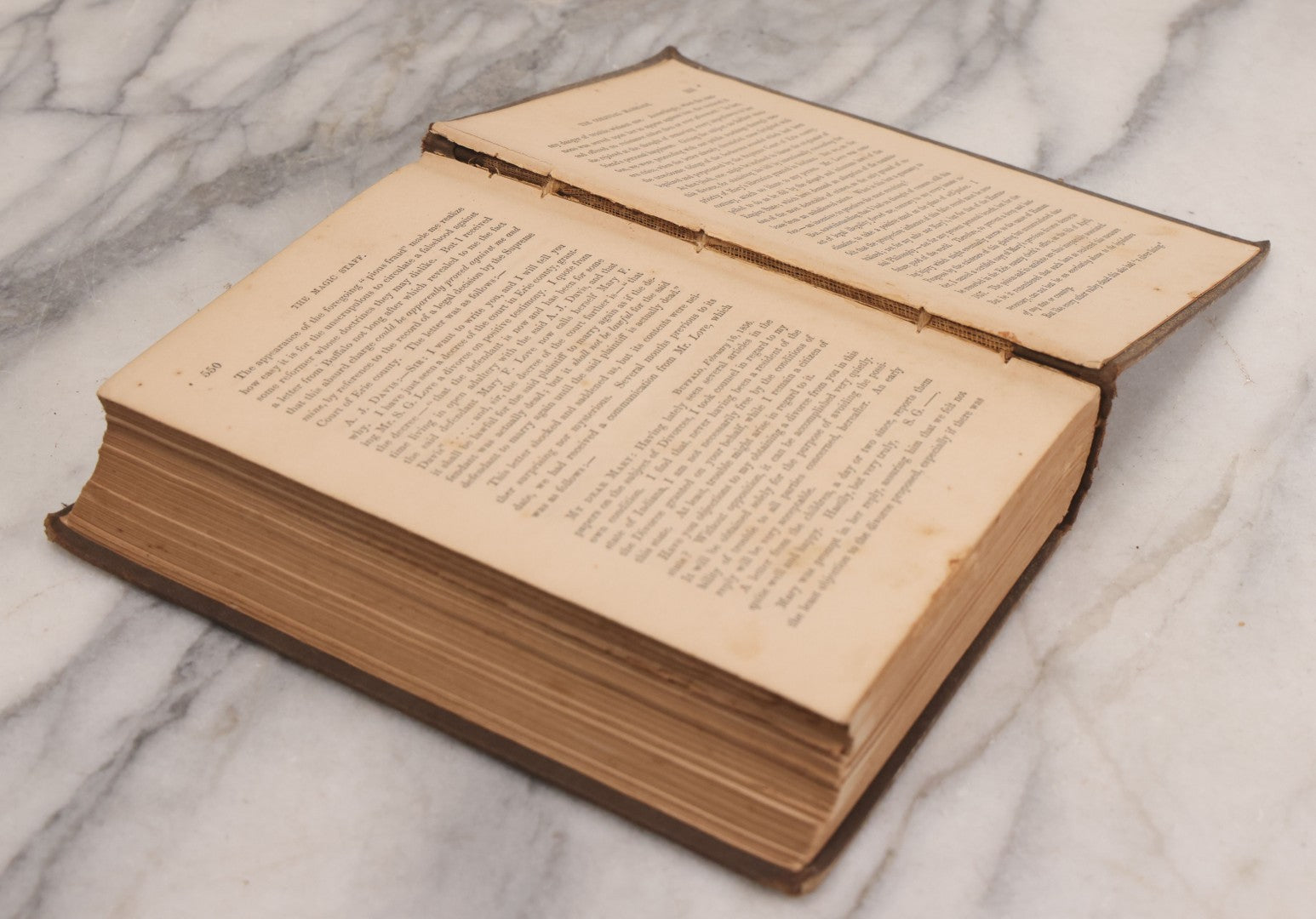 Lot 003 - "The Magic Staff; An Autobiography Of Andrew Jackson Davis" Antique Spiritualist Biography, Published By J.S. Brown & Co., New York, 1857