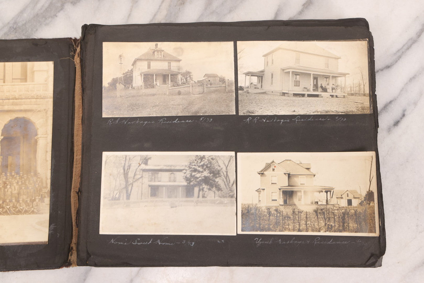 Lot 006 - Important Antique Snapshot Photo Album With 500+ Photographs Depicting American Life Leading Up To World War I, Ohio State University 1913, Great Flood Of 1913, Camp Taliaferro Flight Training, And European Service 1918