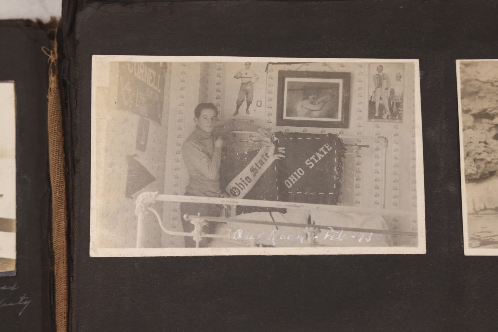 Lot 006 - Important Antique Snapshot Photo Album With 500+ Photographs Depicting American Life Leading Up To World War I, Ohio State University 1913, Great Flood Of 1913, Camp Taliaferro Flight Training, And European Service 1918