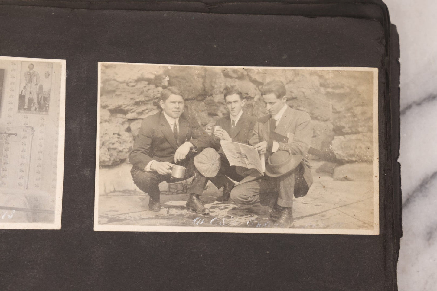 Lot 006 - Important Antique Snapshot Photo Album With 500+ Photographs Depicting American Life Leading Up To World War I, Ohio State University 1913, Great Flood Of 1913, Camp Taliaferro Flight Training, And European Service 1918