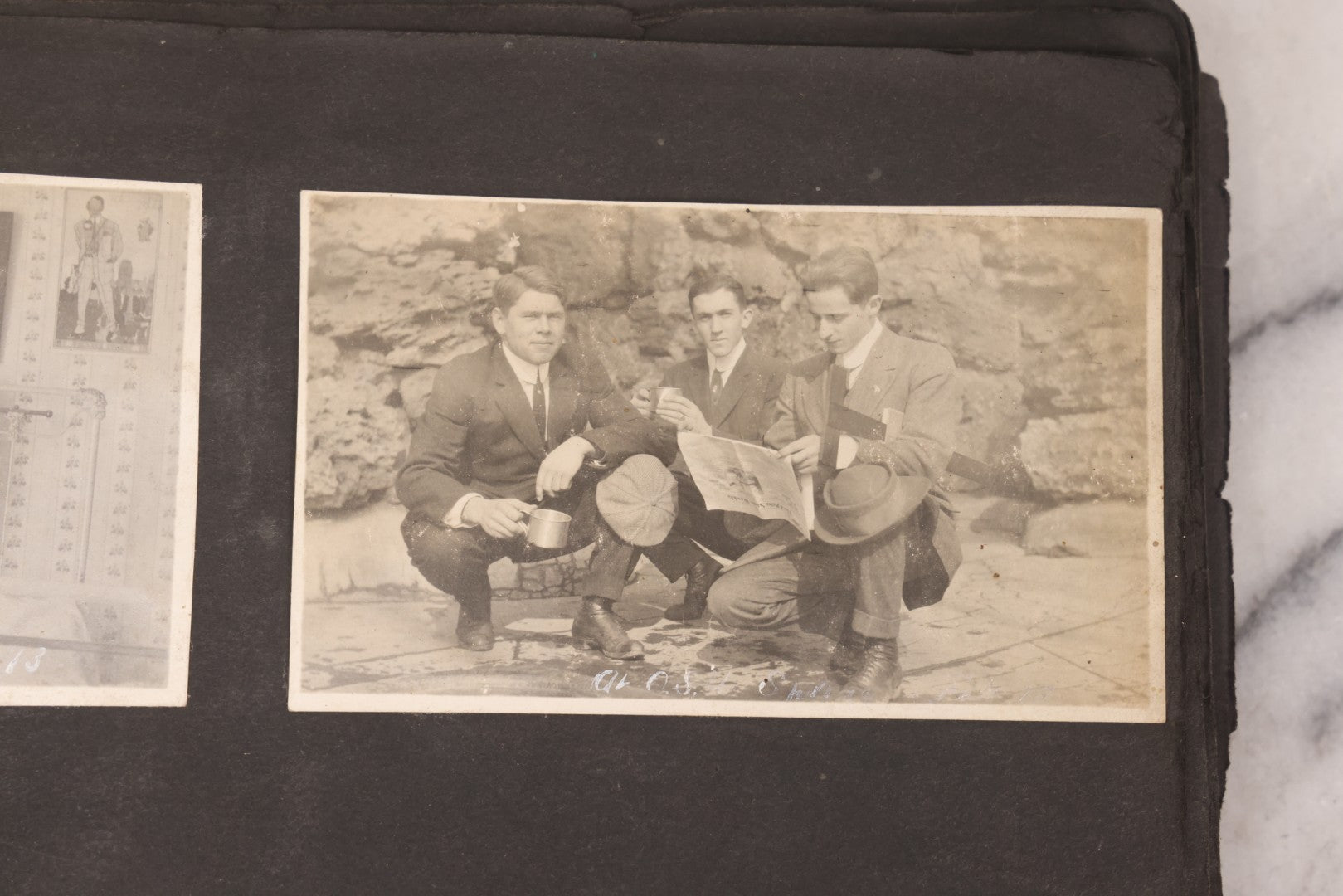 Lot 006 - Important Antique Snapshot Photo Album With 500+ Photographs Depicting American Life Leading Up To World War I, Ohio State University 1913, Great Flood Of 1913, Camp Taliaferro Flight Training, And European Service 1918