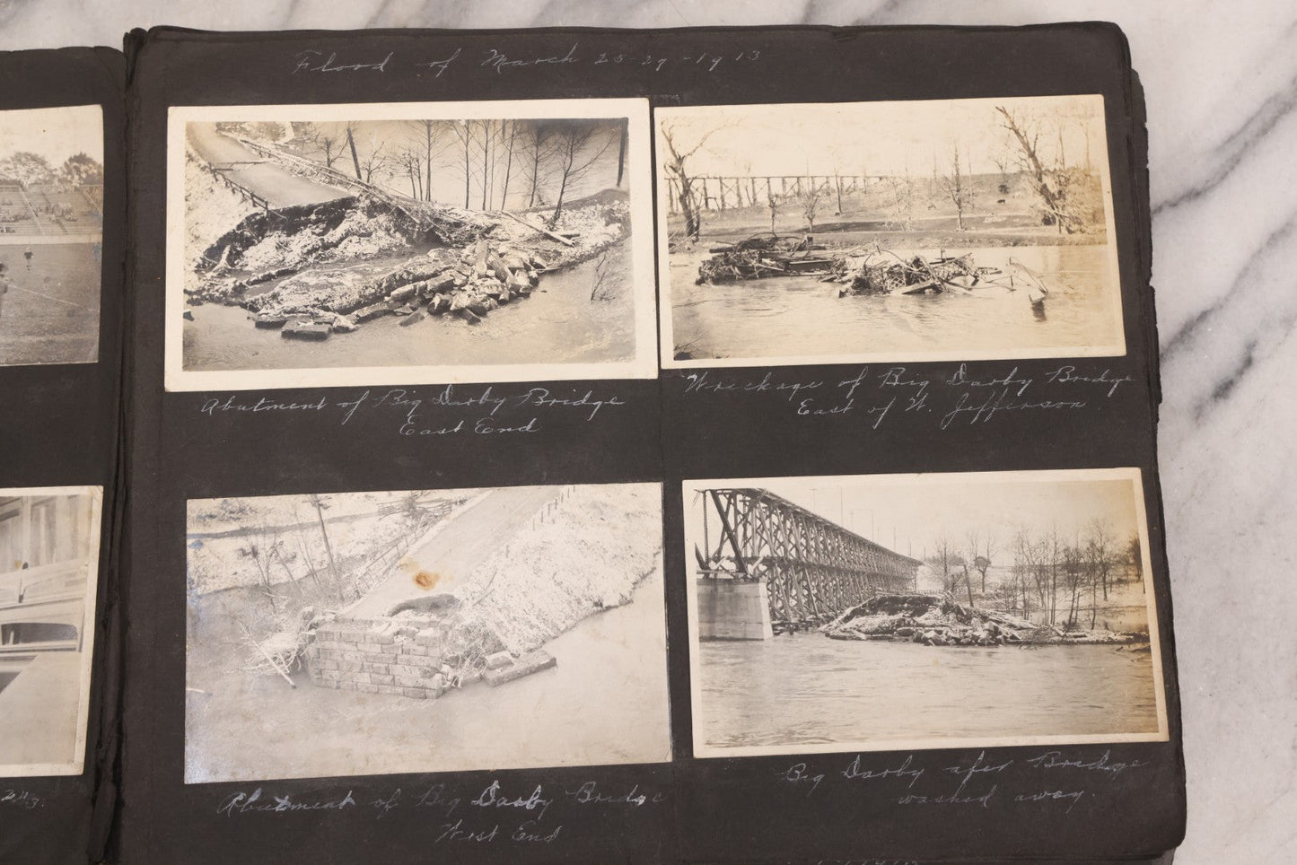 Lot 006 - Important Antique Snapshot Photo Album With 500+ Photographs Depicting American Life Leading Up To World War I, Ohio State University 1913, Great Flood Of 1913, Camp Taliaferro Flight Training, And European Service 1918