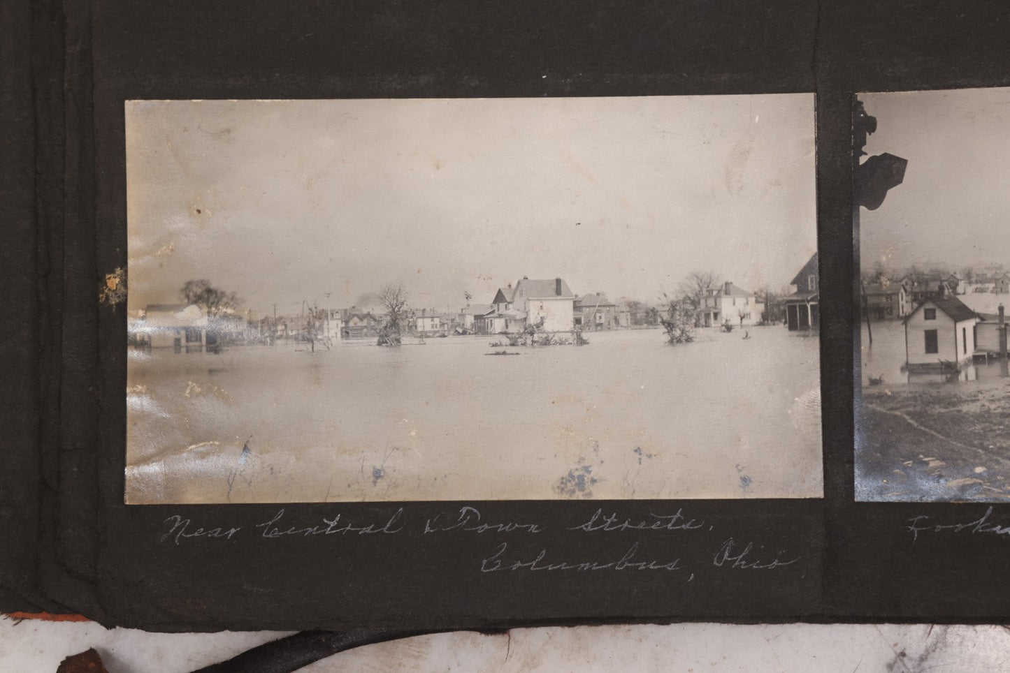 Lot 006 - Important Antique Snapshot Photo Album With 500+ Photographs Depicting American Life Leading Up To World War I, Ohio State University 1913, Great Flood Of 1913, Camp Taliaferro Flight Training, And European Service 1918