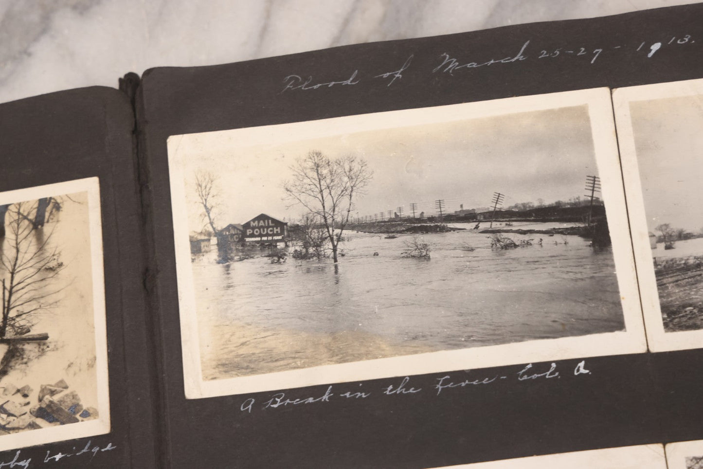 Lot 006 - Important Antique Snapshot Photo Album With 500+ Photographs Depicting American Life Leading Up To World War I, Ohio State University 1913, Great Flood Of 1913, Camp Taliaferro Flight Training, And European Service 1918