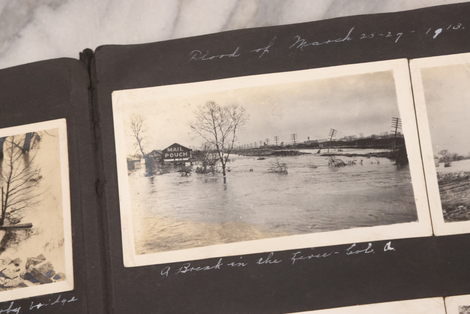 Lot 006 - Important Antique Snapshot Photo Album With 500+ Photographs Depicting American Life Leading Up To World War I, Ohio State University 1913, Great Flood Of 1913, Camp Taliaferro Flight Training, And European Service 1918