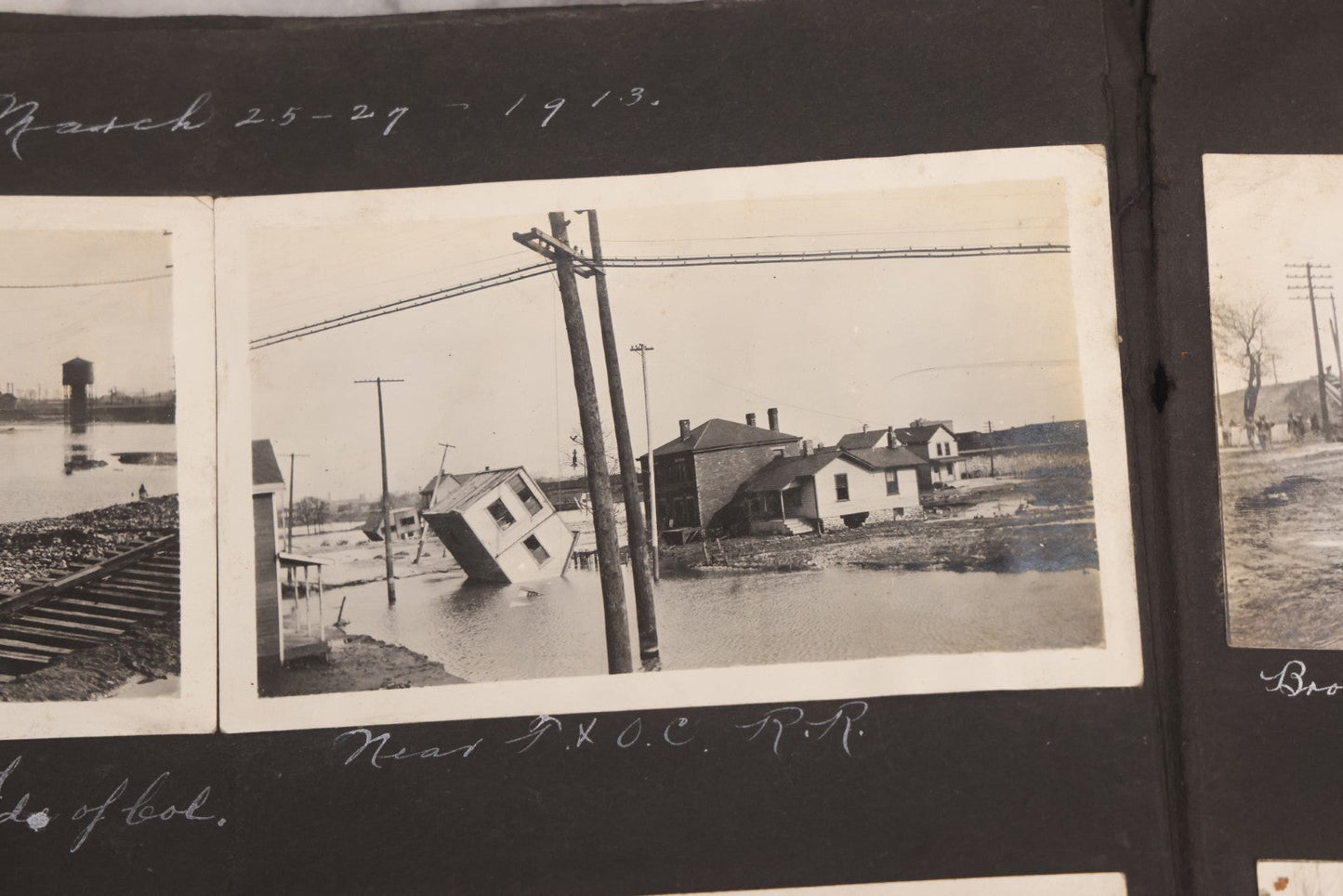 Lot 006 - Important Antique Snapshot Photo Album With 500+ Photographs Depicting American Life Leading Up To World War I, Ohio State University 1913, Great Flood Of 1913, Camp Taliaferro Flight Training, And European Service 1918