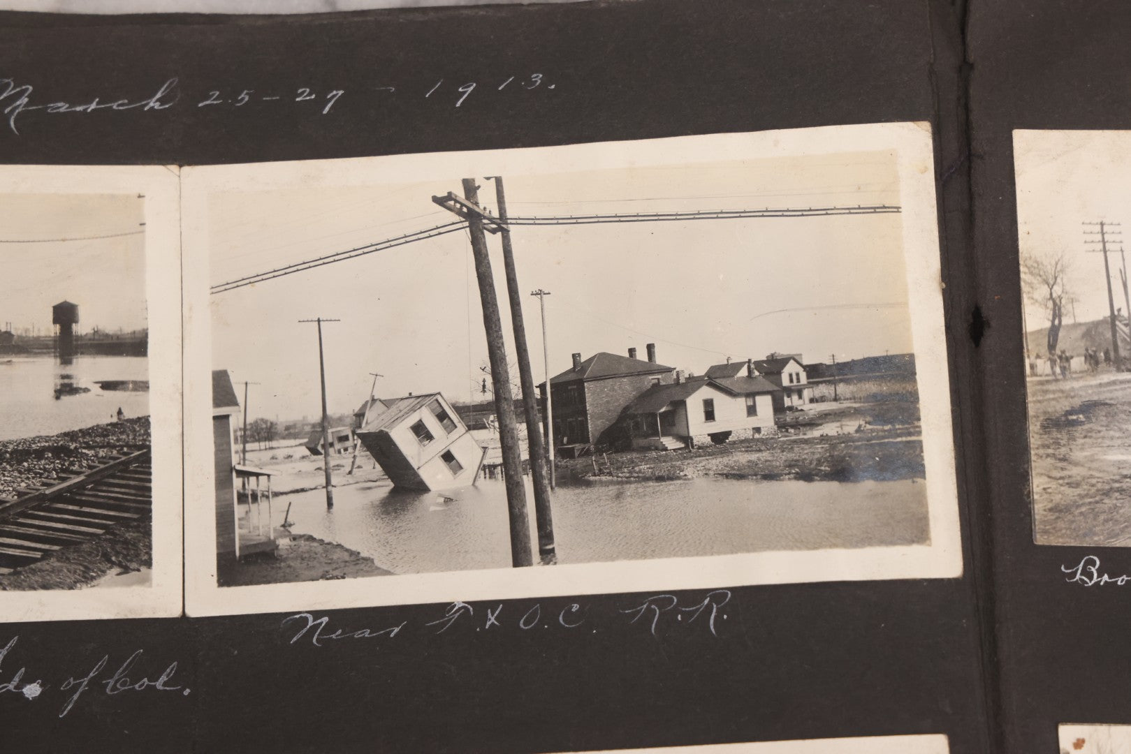 Lot 006 - Important Antique Snapshot Photo Album With 500+ Photographs Depicting American Life Leading Up To World War I, Ohio State University 1913, Great Flood Of 1913, Camp Taliaferro Flight Training, And European Service 1918