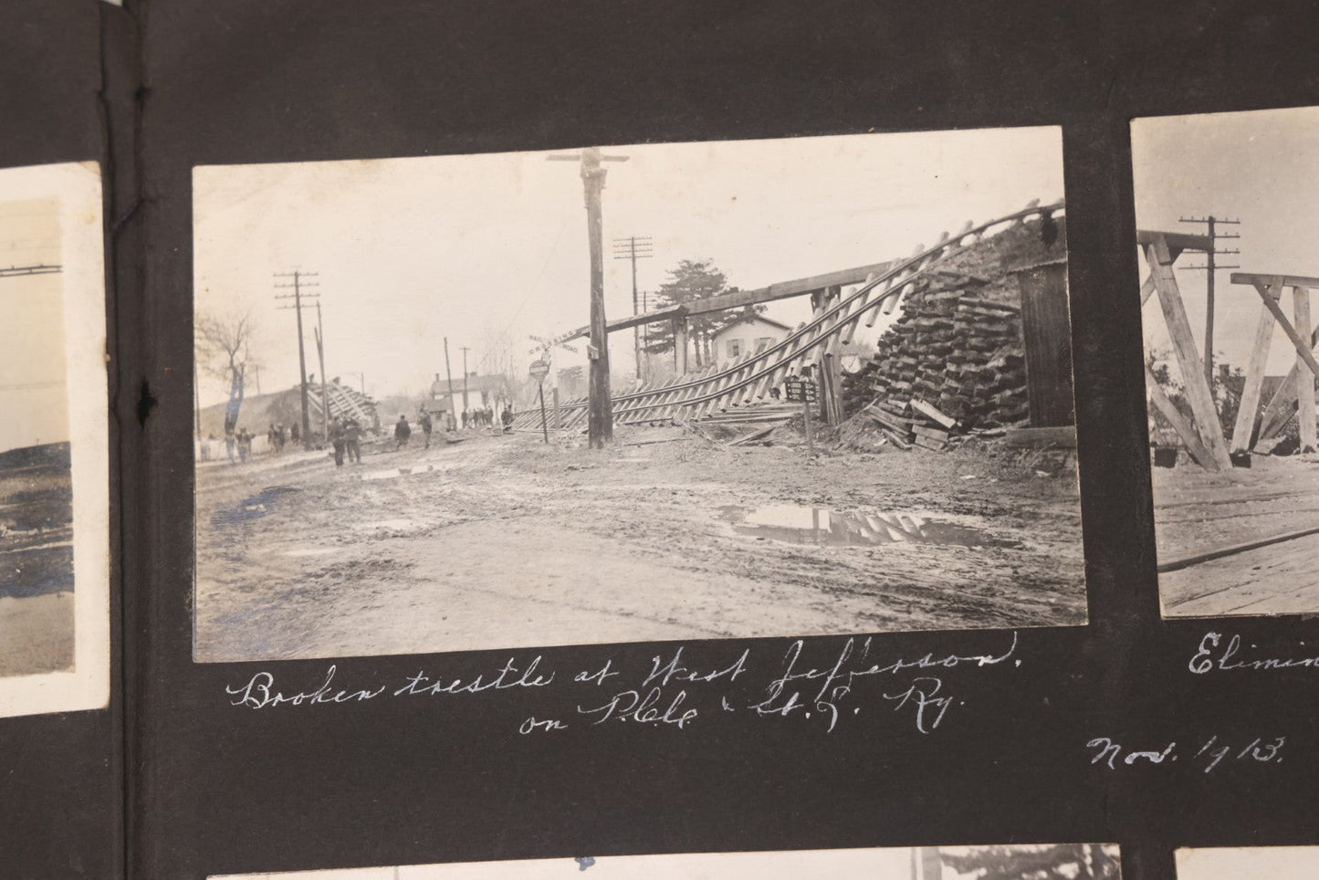 Lot 006 - Important Antique Snapshot Photo Album With 500+ Photographs Depicting American Life Leading Up To World War I, Ohio State University 1913, Great Flood Of 1913, Camp Taliaferro Flight Training, And European Service 1918