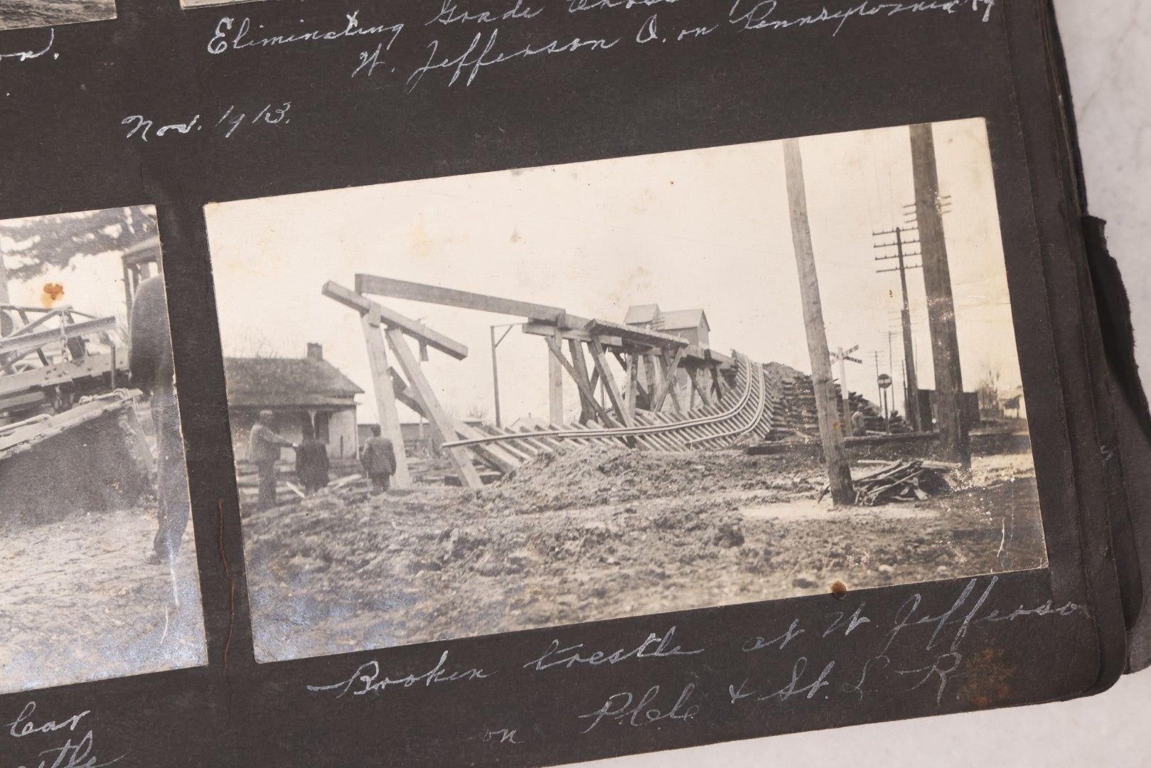 Lot 006 - Important Antique Snapshot Photo Album With 500+ Photographs Depicting American Life Leading Up To World War I, Ohio State University 1913, Great Flood Of 1913, Camp Taliaferro Flight Training, And European Service 1918