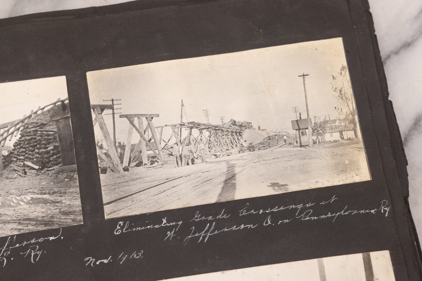 Lot 006 - Important Antique Snapshot Photo Album With 500+ Photographs Depicting American Life Leading Up To World War I, Ohio State University 1913, Great Flood Of 1913, Camp Taliaferro Flight Training, And European Service 1918
