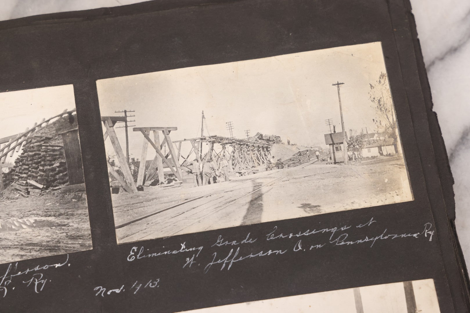 Lot 006 - Important Antique Snapshot Photo Album With 500+ Photographs Depicting American Life Leading Up To World War I, Ohio State University 1913, Great Flood Of 1913, Camp Taliaferro Flight Training, And European Service 1918