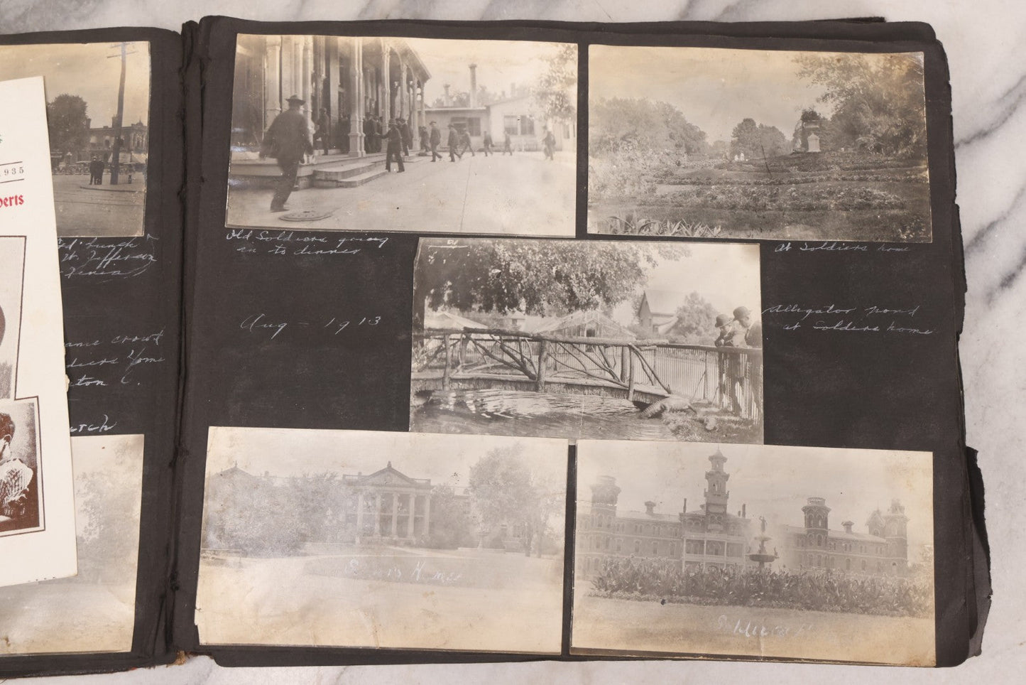 Lot 006 - Important Antique Snapshot Photo Album With 500+ Photographs Depicting American Life Leading Up To World War I, Ohio State University 1913, Great Flood Of 1913, Camp Taliaferro Flight Training, And European Service 1918