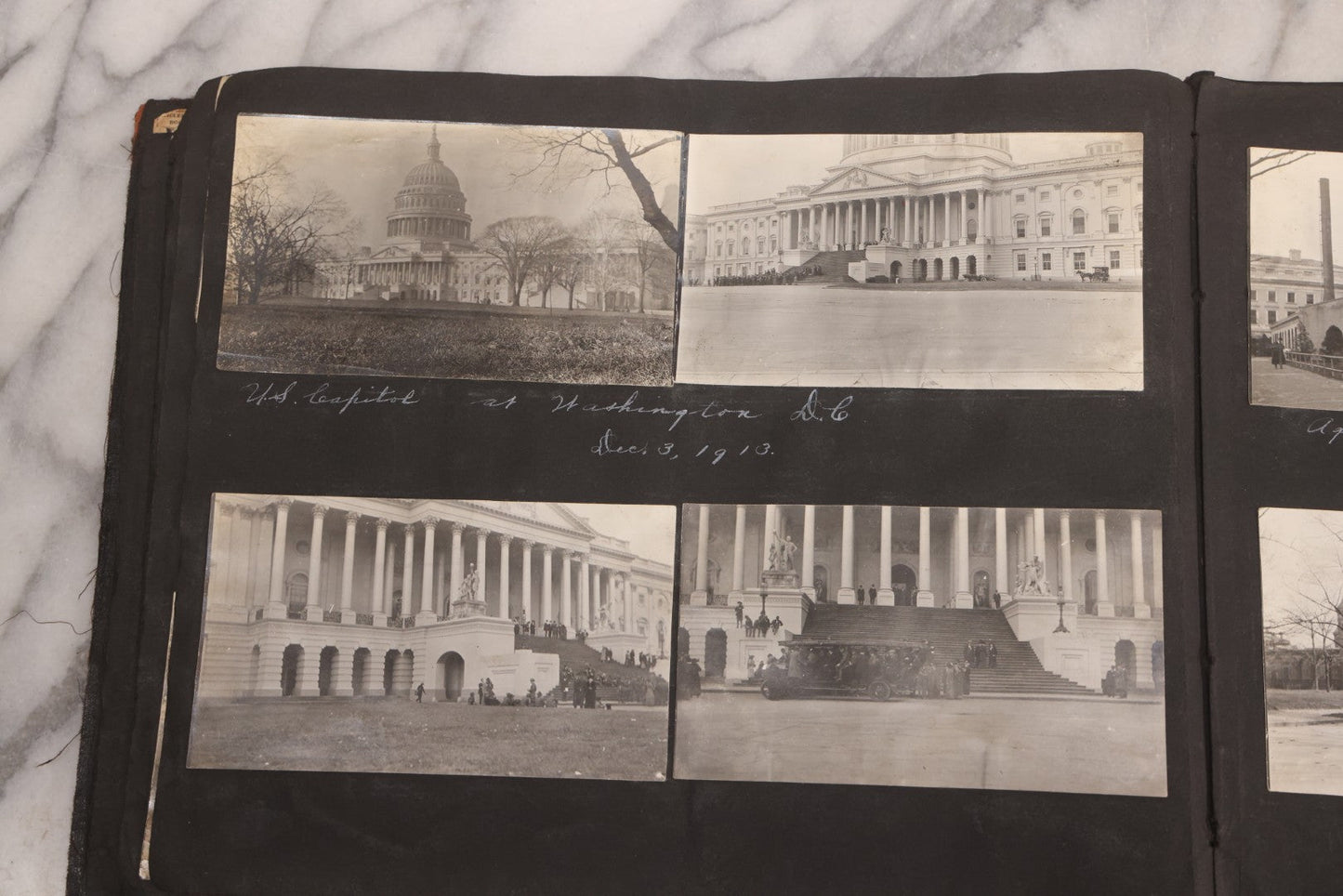 Lot 006 - Important Antique Snapshot Photo Album With 500+ Photographs Depicting American Life Leading Up To World War I, Ohio State University 1913, Great Flood Of 1913, Camp Taliaferro Flight Training, And European Service 1918