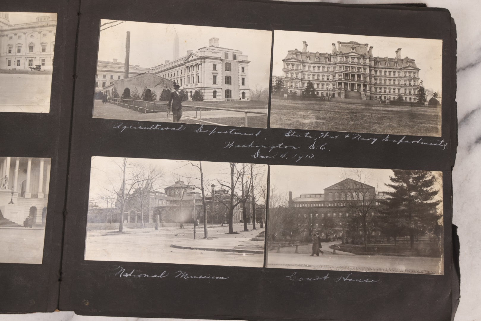 Lot 006 - Important Antique Snapshot Photo Album With 500+ Photographs Depicting American Life Leading Up To World War I, Ohio State University 1913, Great Flood Of 1913, Camp Taliaferro Flight Training, And European Service 1918