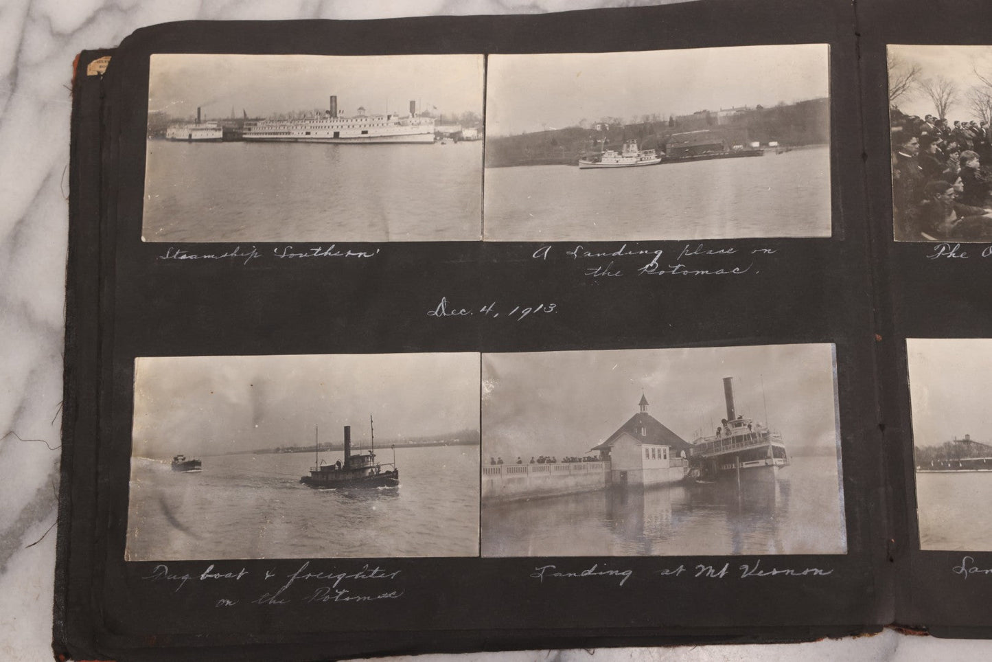 Lot 006 - Important Antique Snapshot Photo Album With 500+ Photographs Depicting American Life Leading Up To World War I, Ohio State University 1913, Great Flood Of 1913, Camp Taliaferro Flight Training, And European Service 1918