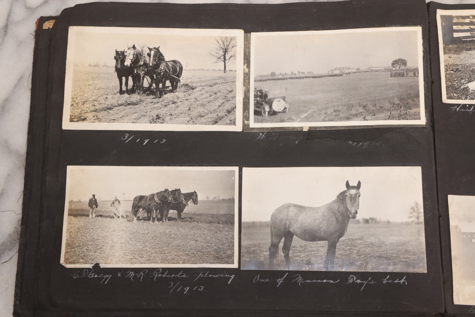 Lot 006 - Important Antique Snapshot Photo Album With 500+ Photographs Depicting American Life Leading Up To World War I, Ohio State University 1913, Great Flood Of 1913, Camp Taliaferro Flight Training, And European Service 1918
